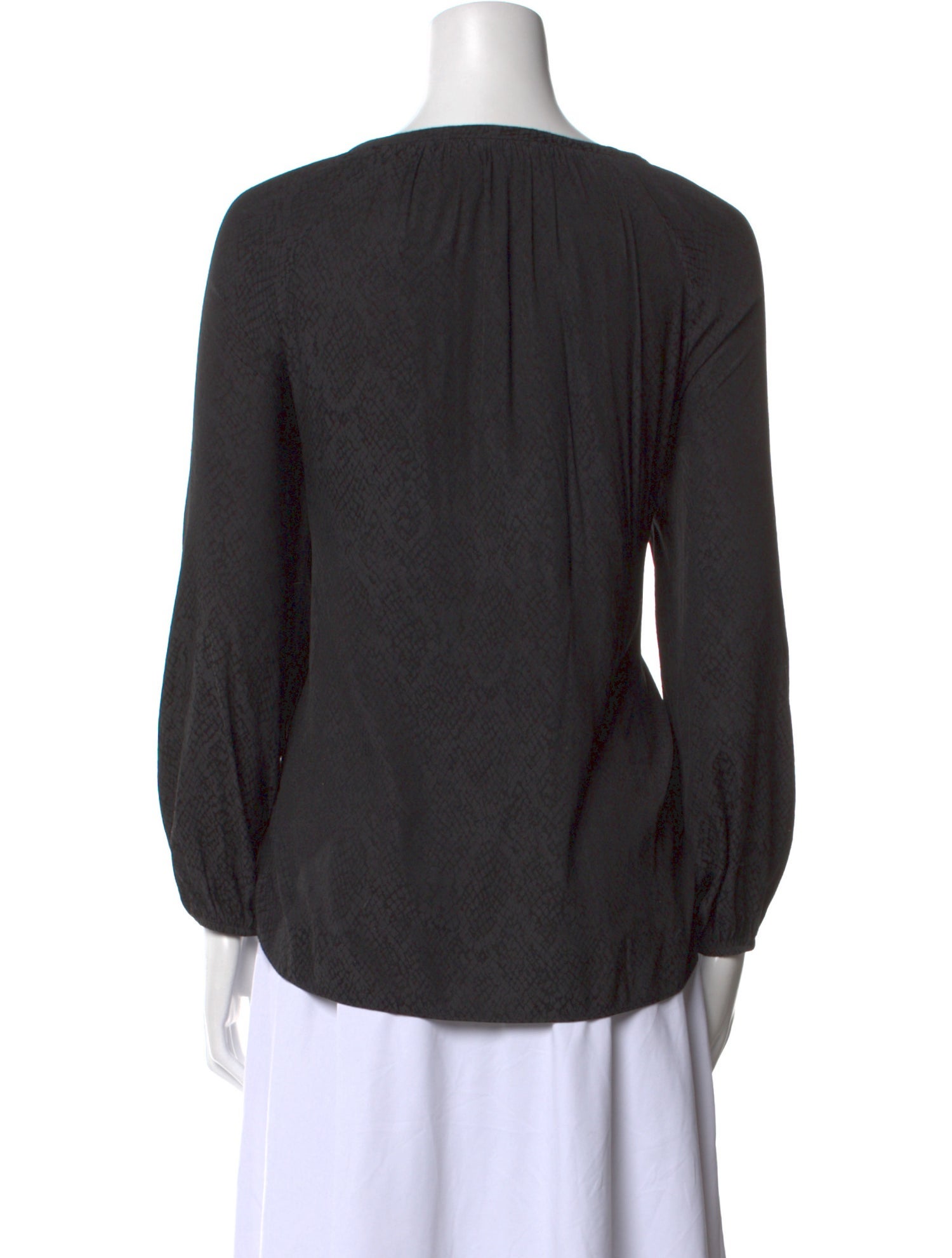 Ramy Brook V-Neck Long Sleeve Button-Up Top